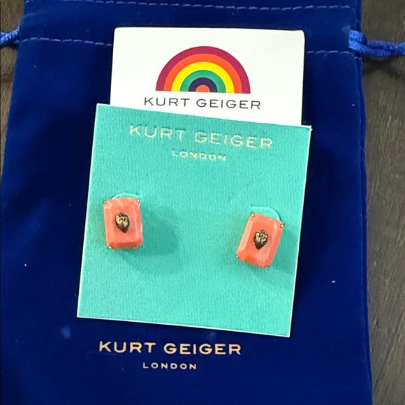 Kurt Geiger Jewelry - NWT Kurt Geiger Coral/.Pink Earrings